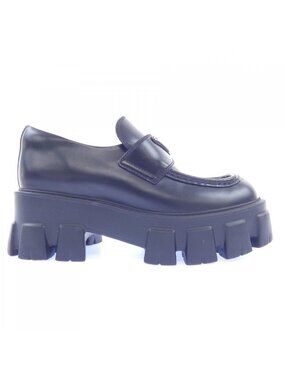 Prada Monolith Loafers Triangle Logo Shoes